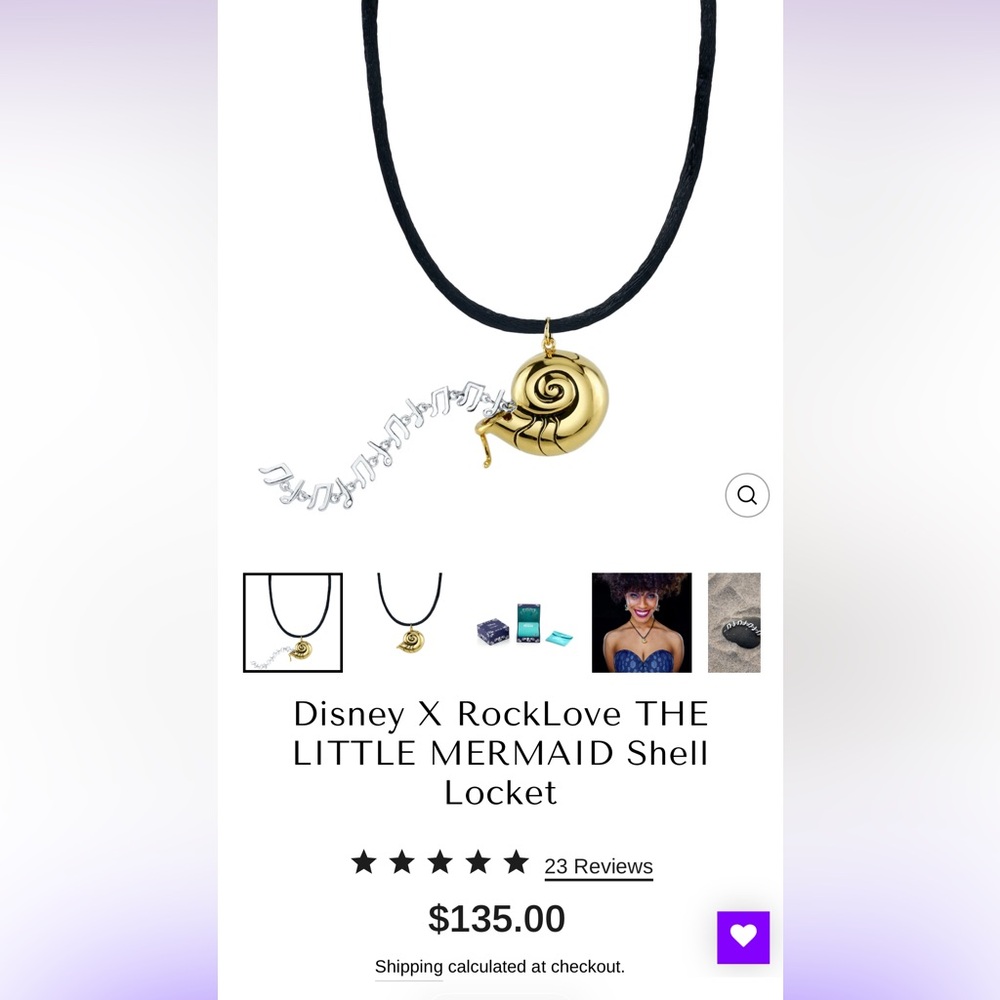 Disney x Rocklove Ursula’s Shell Locket - Picture 4 of 4